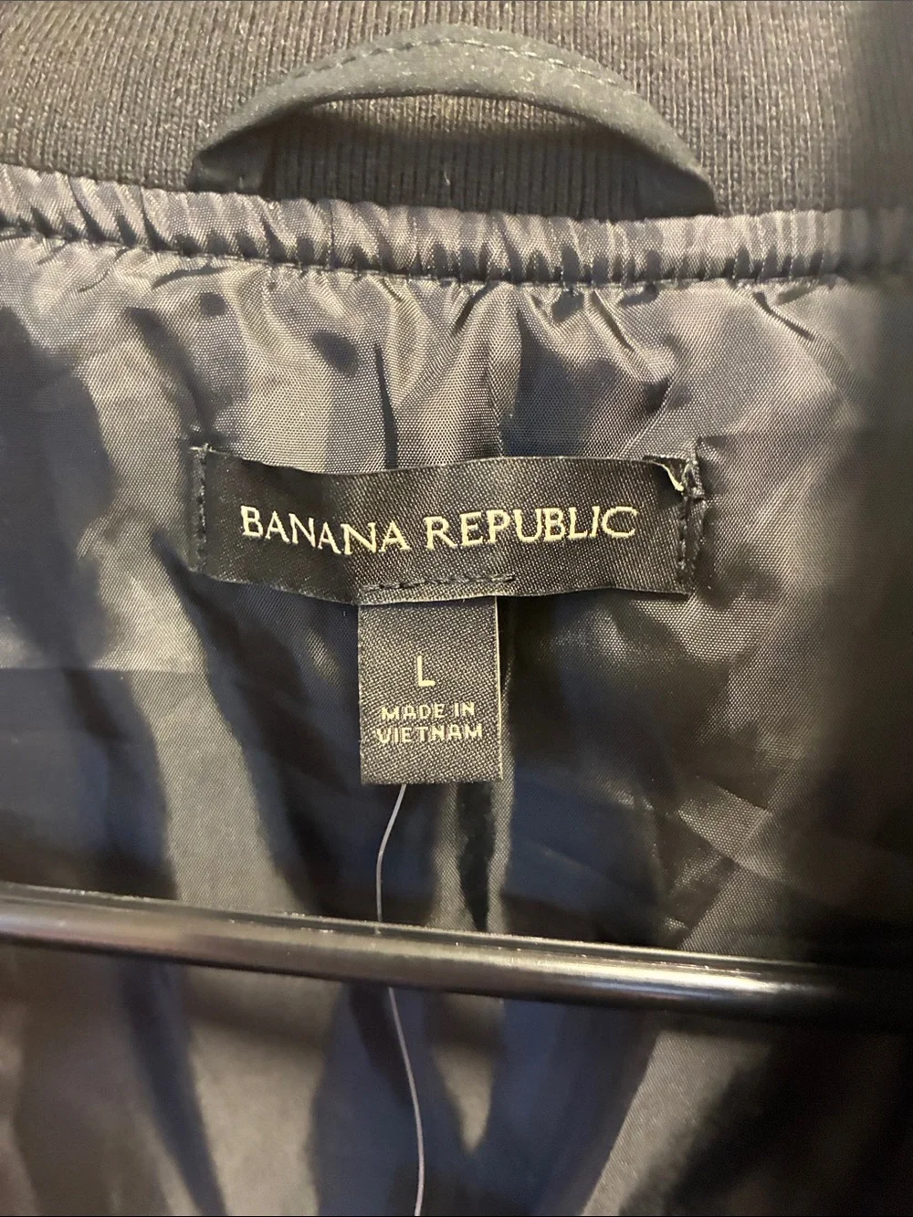 Men’s Banana Republic black Full-Zip Bomber Jacket NWT